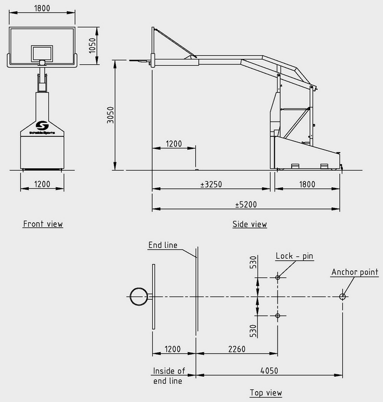 Ферма (стойка) баскетбольная Super SAM 325 Schelde Sports 910-1612000 (910-S6.S0800)