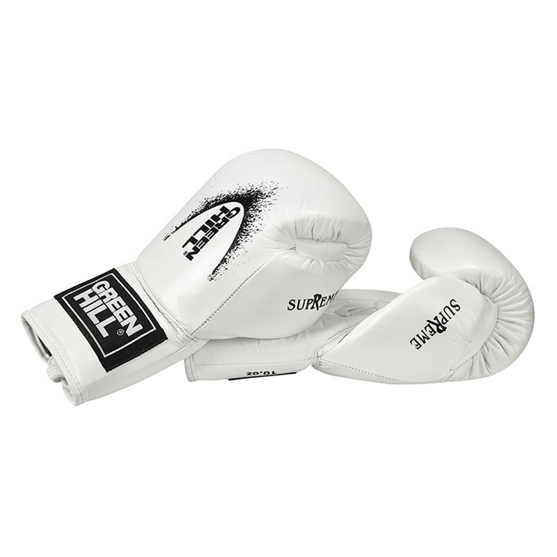 Боксерские перчатки Green Hill SUPREME BGS-2111 белый