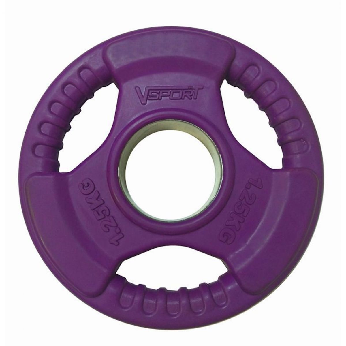 Диск Олимпийский 1,25кг, обрезиненный цветной с ручками V-Sport LC-1.25