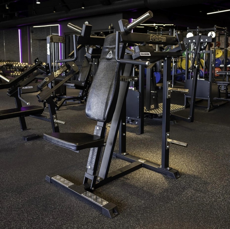 Плечевой жим сидя на свободных весах Gymleco 030 | Premium Fitness