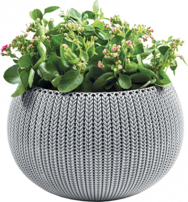 Кашпо подвесное, серое Cozies M Cloudy grey 913
