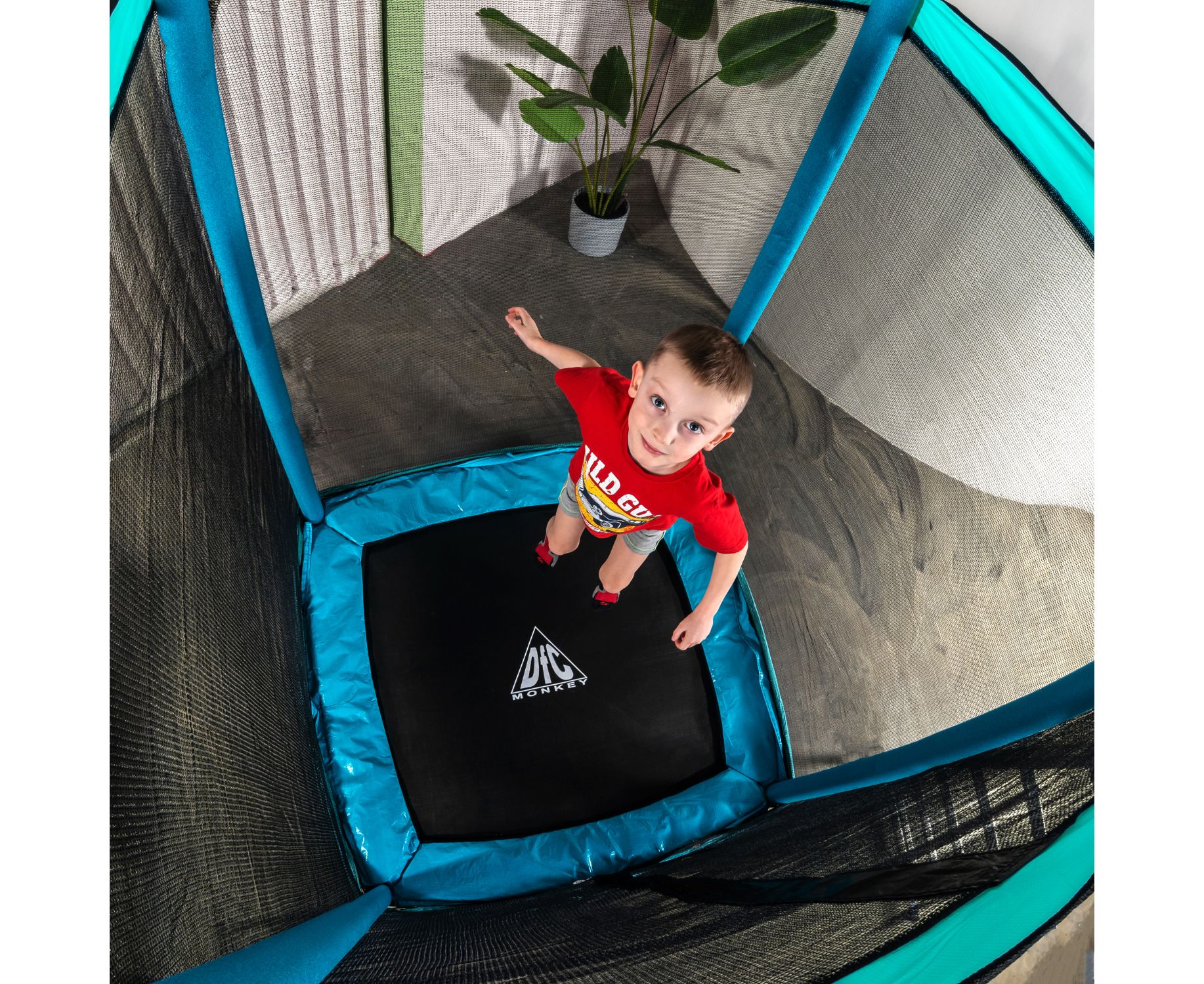 Батут DFC Monkey 50" сетка (127х127см) 50INCH-JPMB синий-зеленый