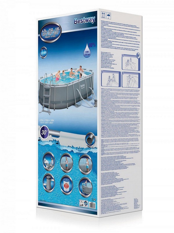 Каркасный овальный бассейн Bestway 427х250х100 см 56620