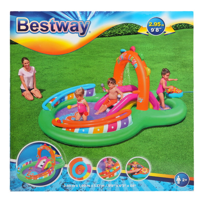 Игровой центр-бассейн с игрушками и шариками Bestway 295х190х137см 53117