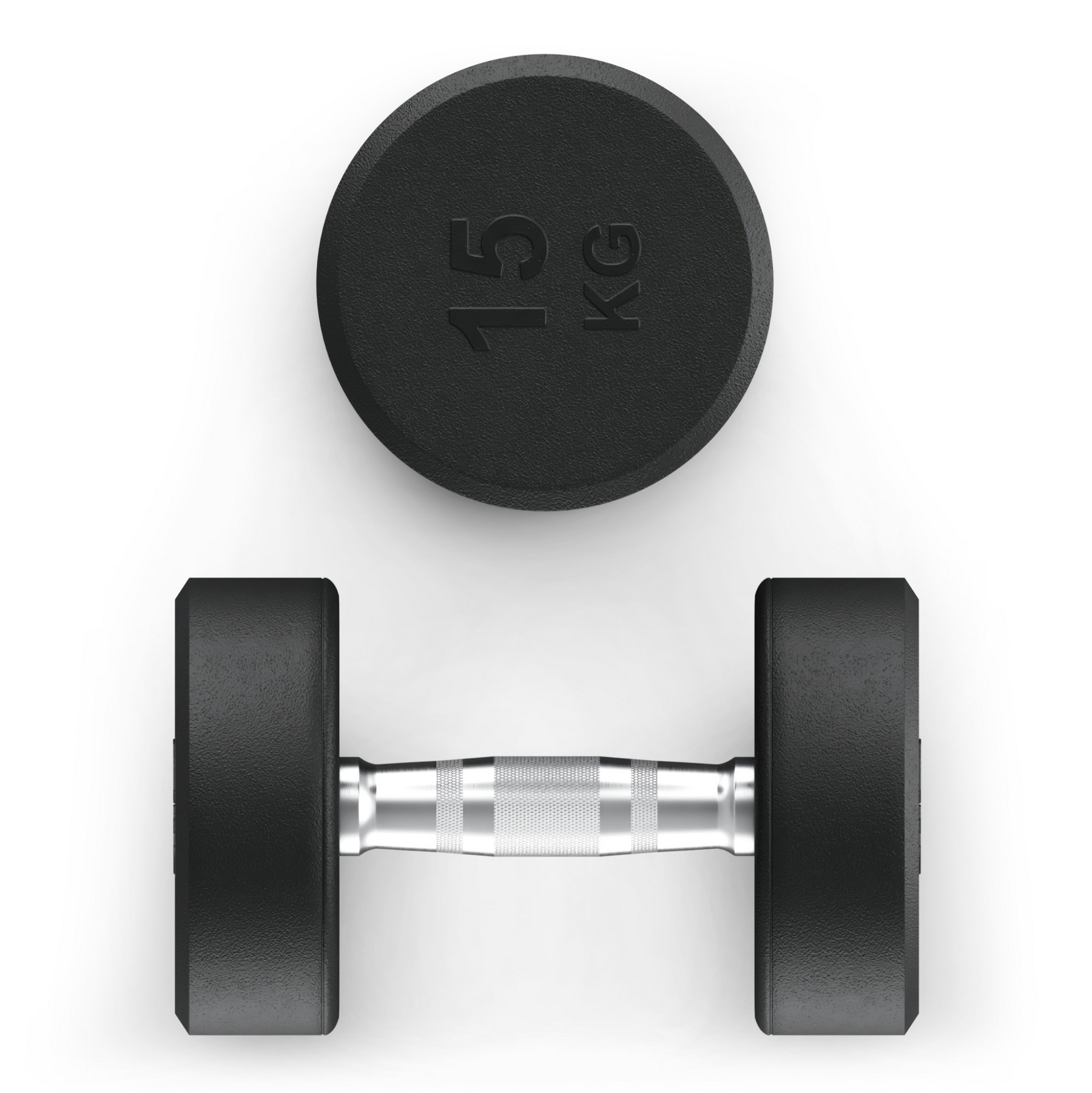 Гантель круглая обрезиненная 15 кг UnixFit PRO DBRND15PBKx2 2 шт
