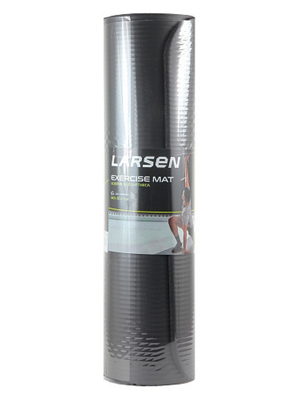 Коврик для фитнеса и йоги 183х61х1см, NBR Larsen ECE 069 чёрный
