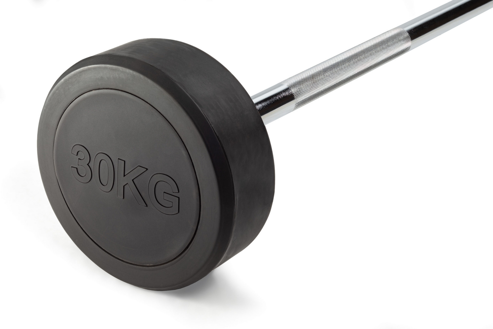 Штанга неразборная обрезиненная 30 кг. Прямой гриф VictoryFit VF-DX4300