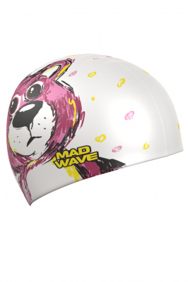 Юниорская силиконовая шапочка Mad Wave Shaggy bear M0574 26 0 00W
