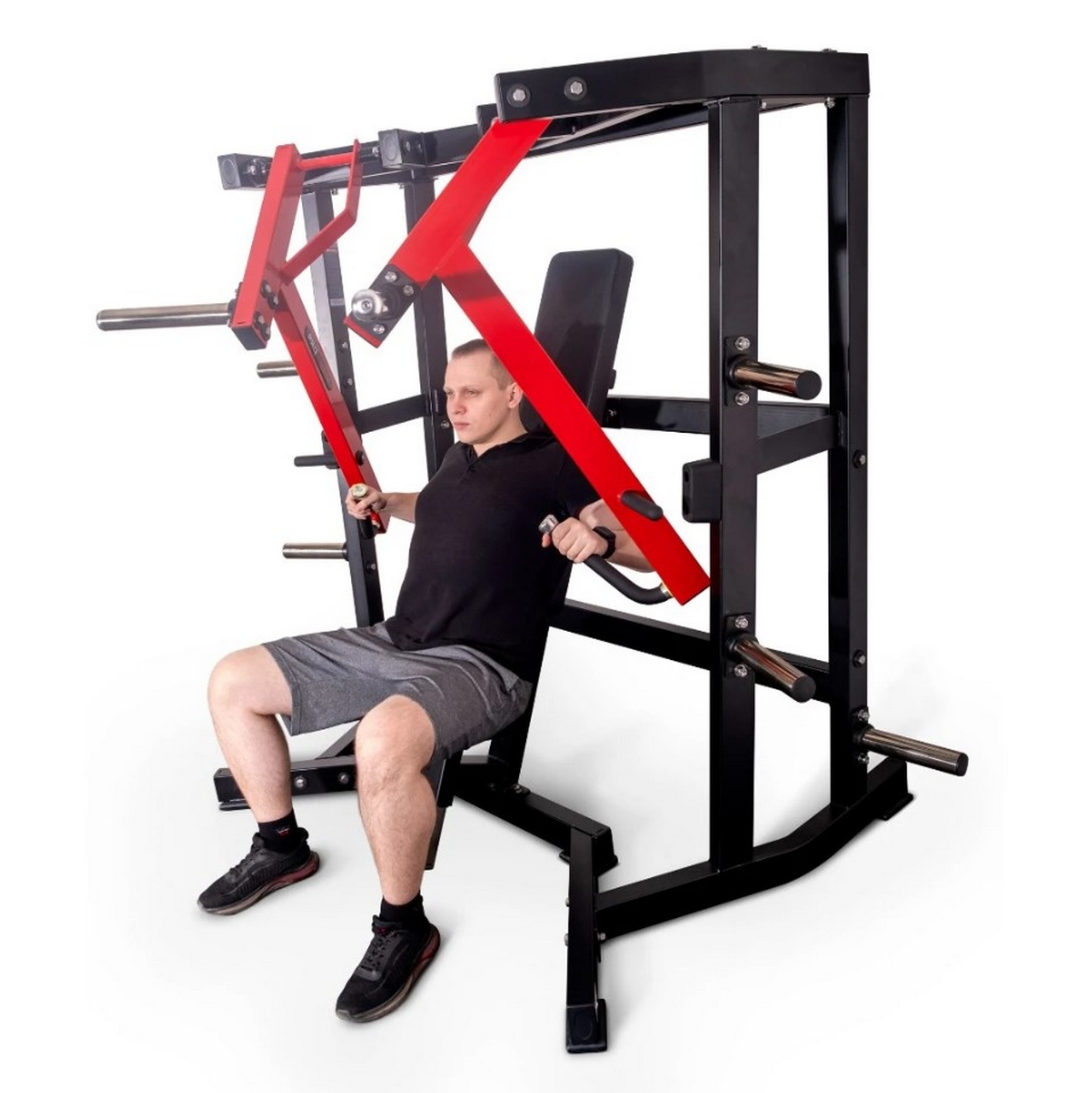 Широкий грудной жим Protrain PP107 на свободных весах, черно-желтый | Premium Fitness