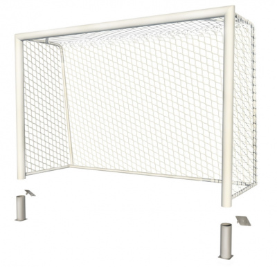 Ворота для мини-футбола алюминиевые стационарные SportWerk SpW-AG-300-2P (300x200)