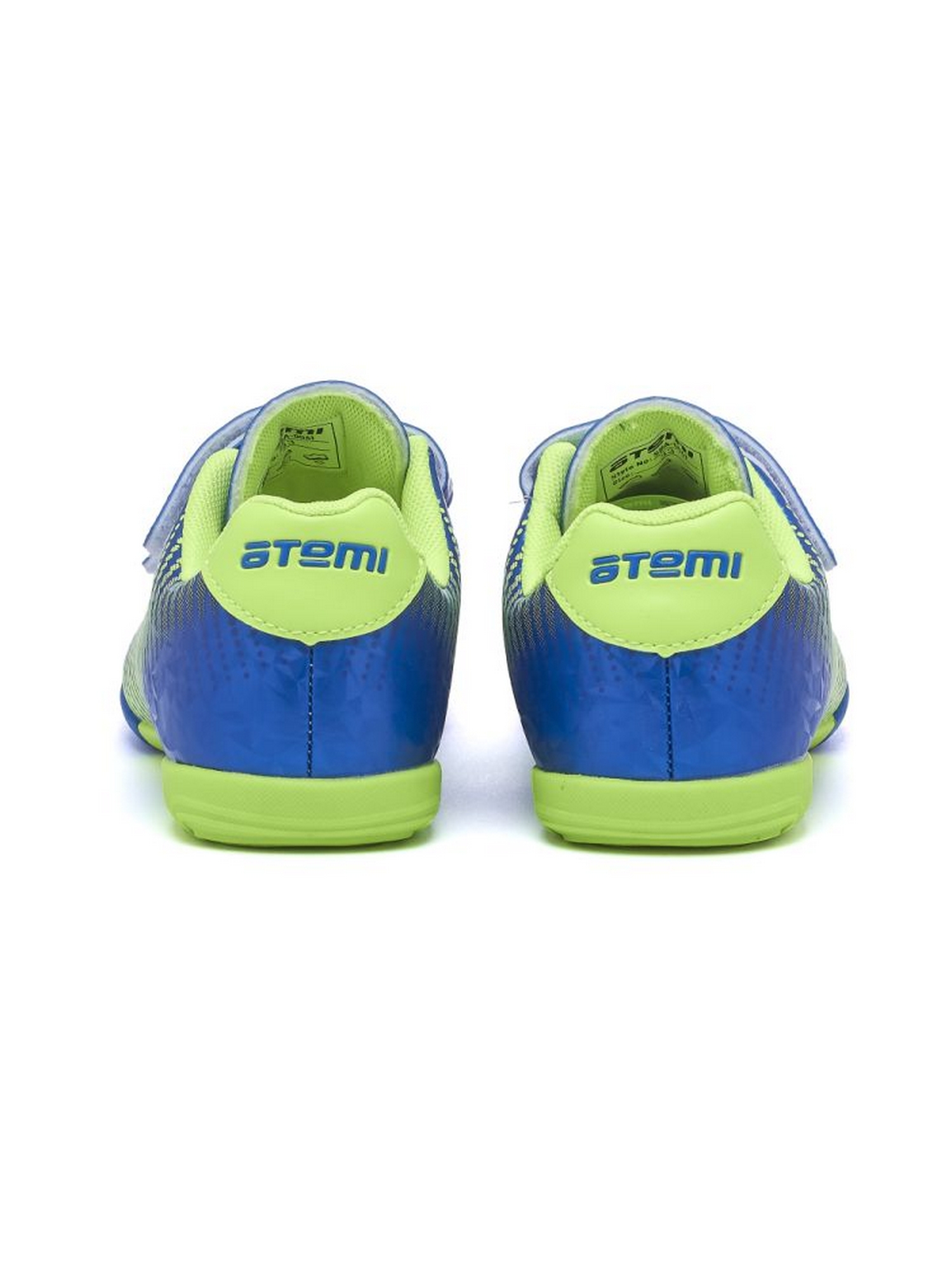Бутсы футбольные Atemi INDOOR KIDS SBA-006 синий\ярко-салатовый