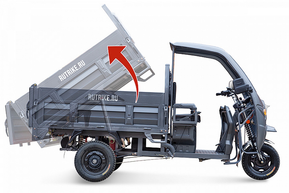 Грузовой электрический трицикл Rutrike D5 КАБИНА гидравлика 1700 60V1200W 025198