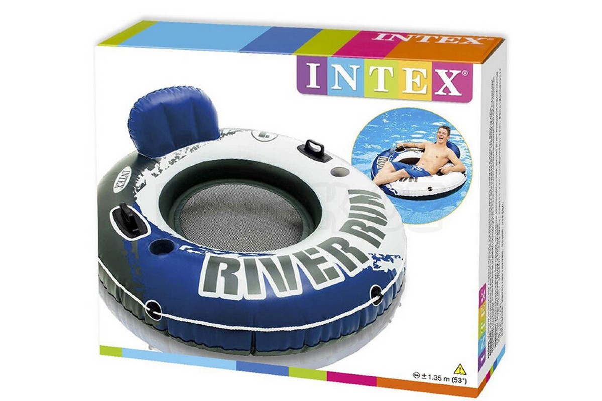Круг Intex River Run I, d135 см, со спинкой и ручками 58825