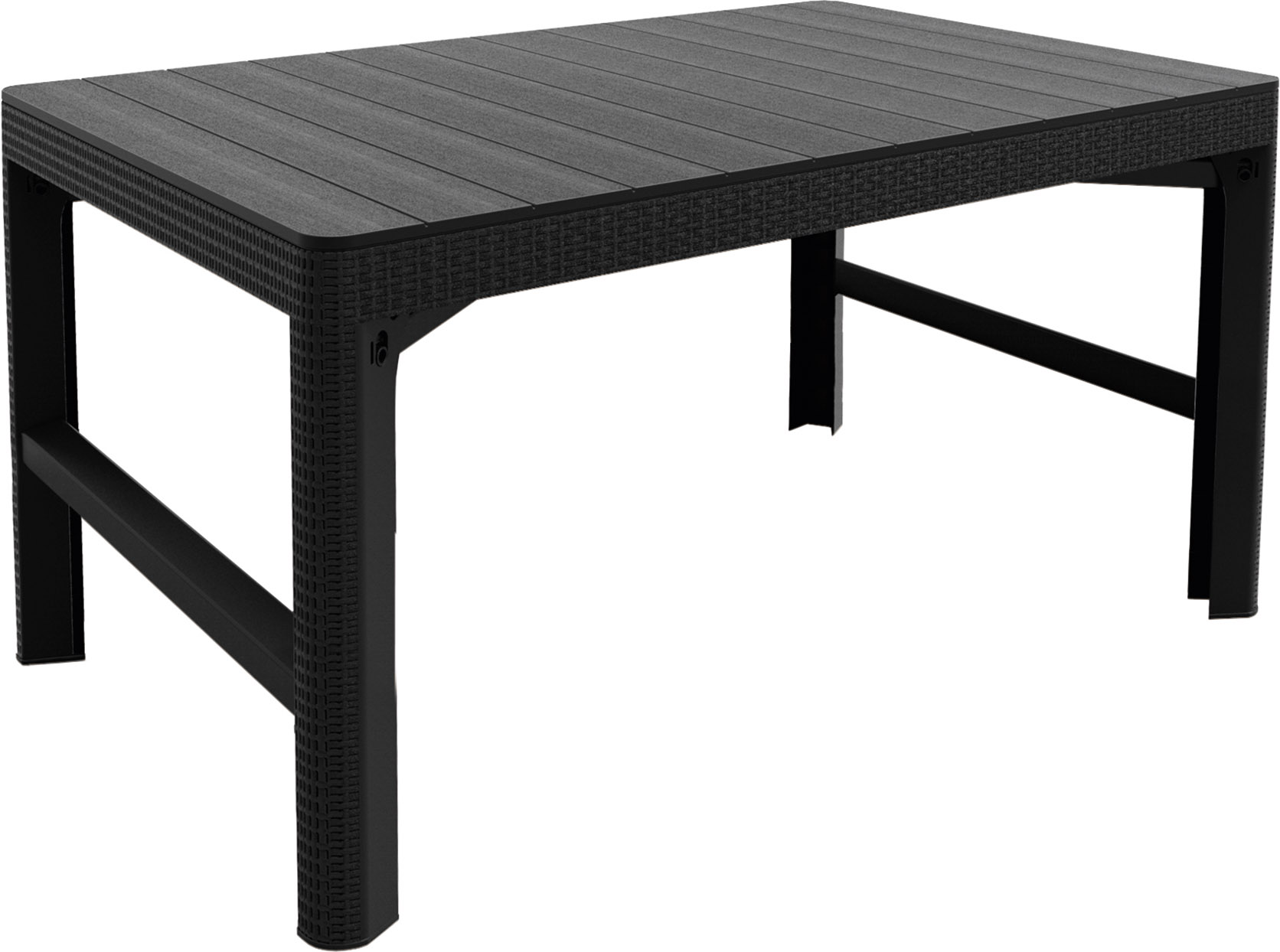 Раскладной стол, графит Lyon rattan table Лион
