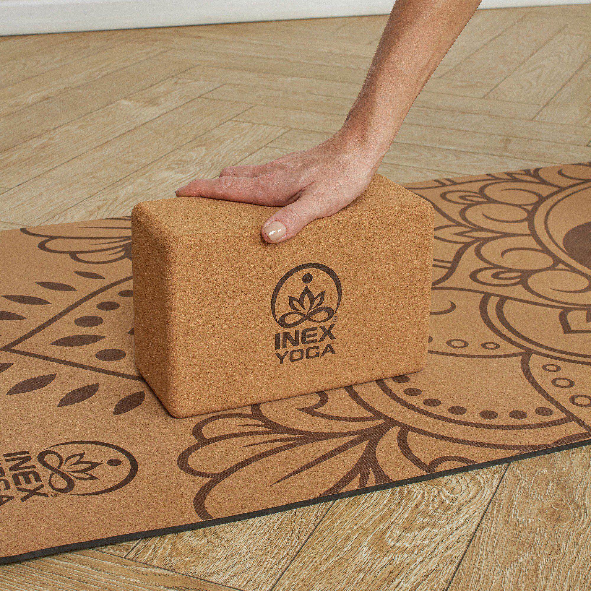 Коврик для йоги из пробки 183х61х0,6 см, TPE Inex Cork Yoga Mat CKMATPE-YY Инь-Янь