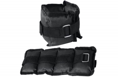 Утяжелители 1кг (2х0,5кг) Sportex нейлон AW400-1 черный