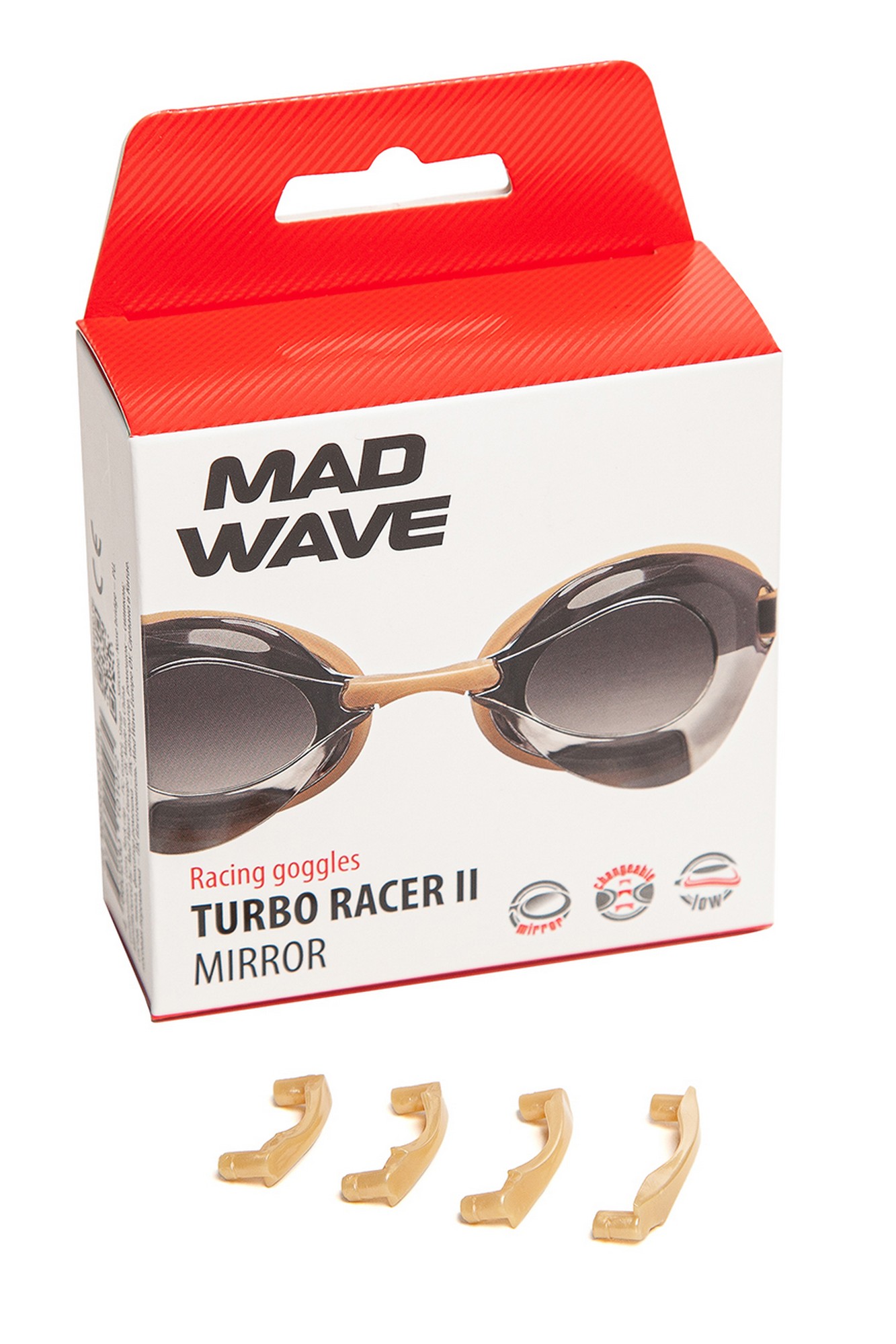 Стартовые очки Mad Wave Turbo Racer II Mirror M0458 07 0 14W бежевый