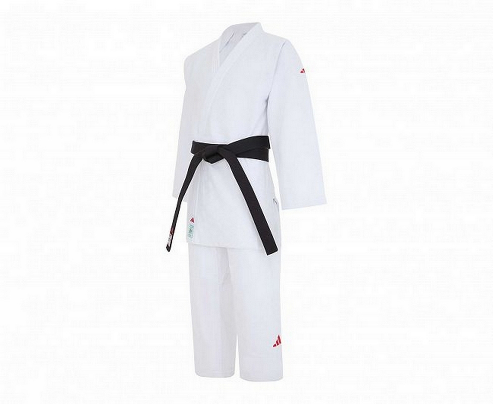Кимоно для дзюдо Adidas Champion III IJF Slim Fit Green Label J-IJF3-1 белый