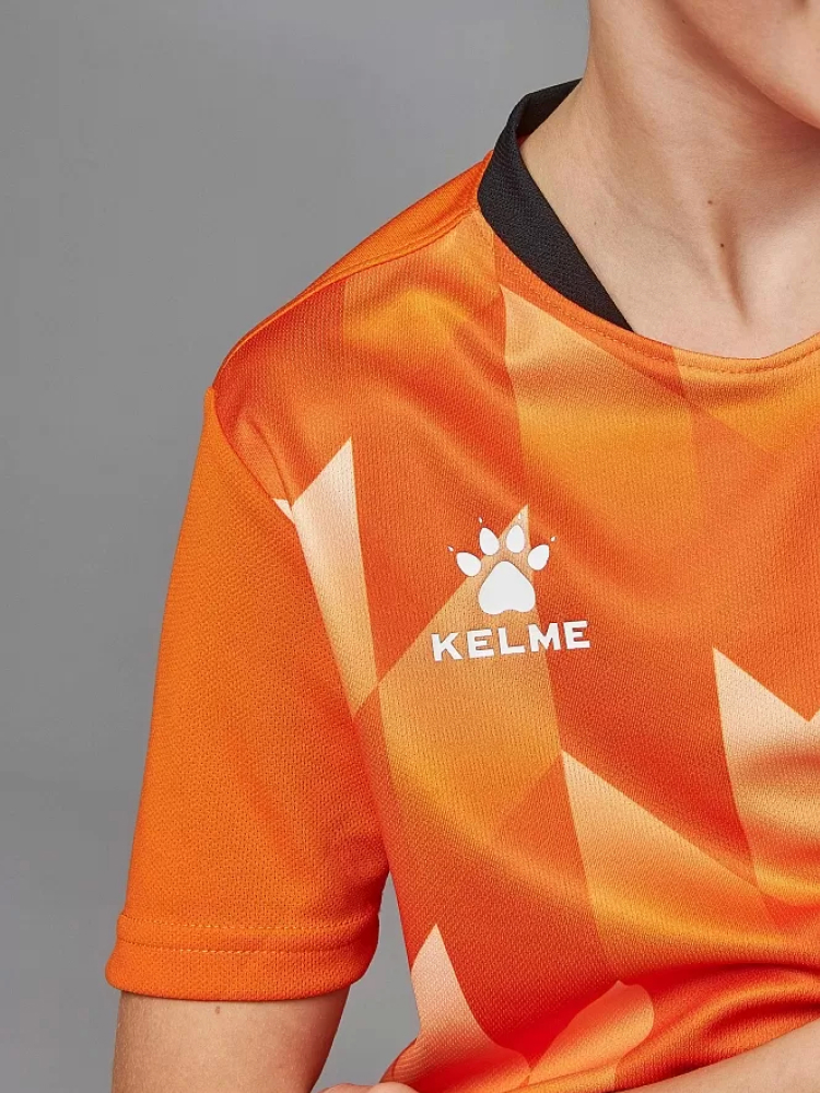 Детская футбольная форма Kelme Short-Sleeved Football Suit 8251ZB3003-907 Orange\Black