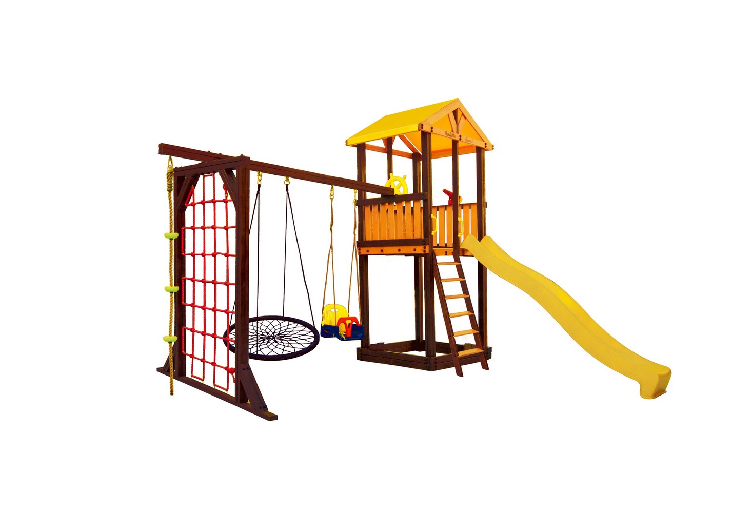 Игровой комплекс Perfetto Sport Pitigliano-9 + качели Паутина
