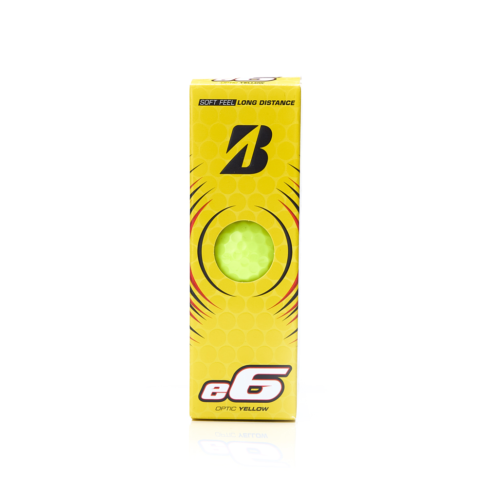 Мяч для гольфа, 3 шт\уп Bridgestone e6 Yellow BGB3EYX желтый