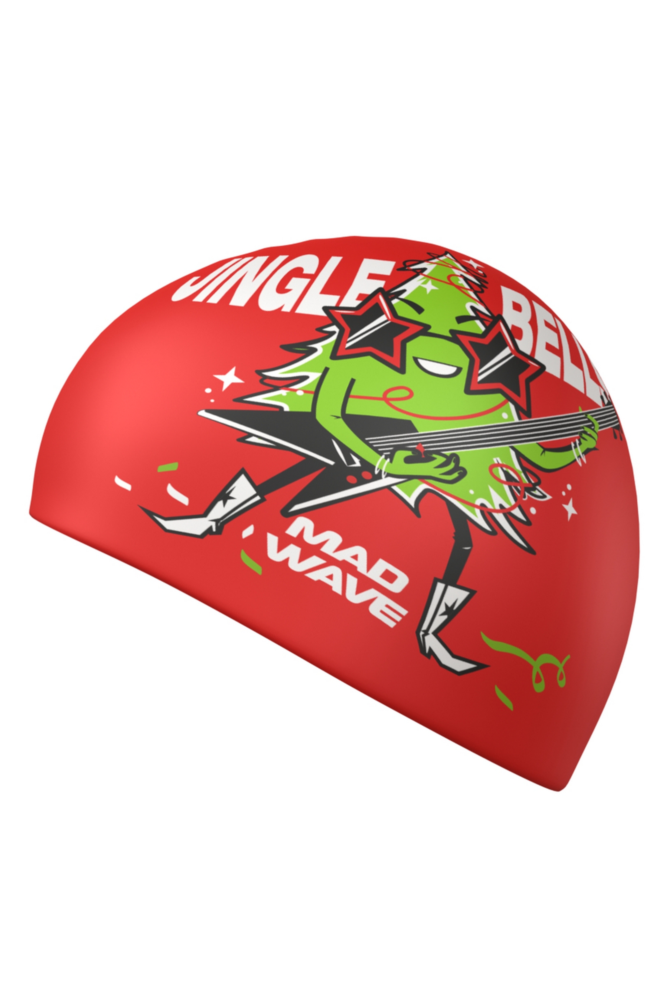 Силиконовая шапочка Mad Wave Happy New Year M0554 66 0 05W Красный