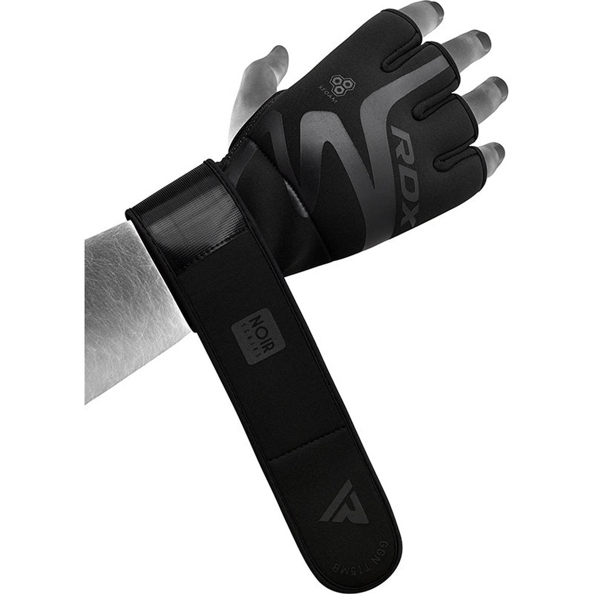 Перчатки тренировочные RDX Grappling Neoprene T15 M GGN-T15MB черный матовый