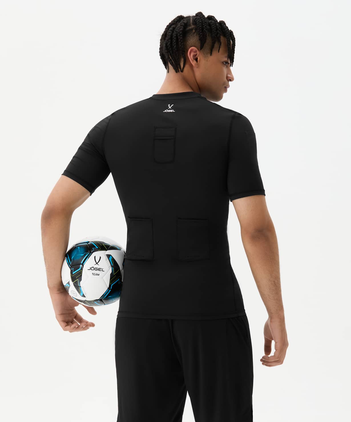 Футболка компрессионная судейская Jogel PerFormDRY Referee Baselayer Tee SS, черный