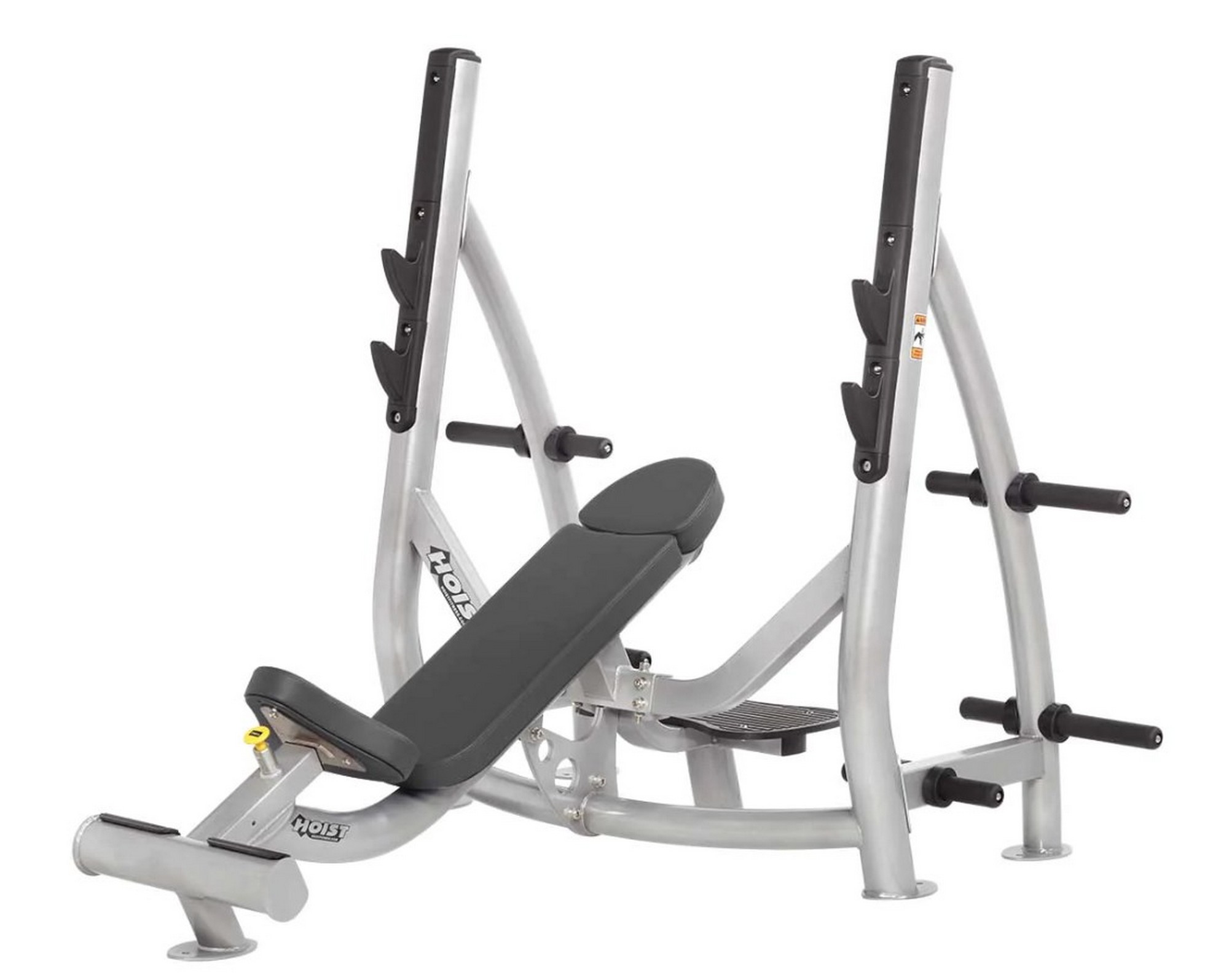 Олимпийская наклонная скамья с держателями дисков Hoist CF-3172 | Premium Fitness