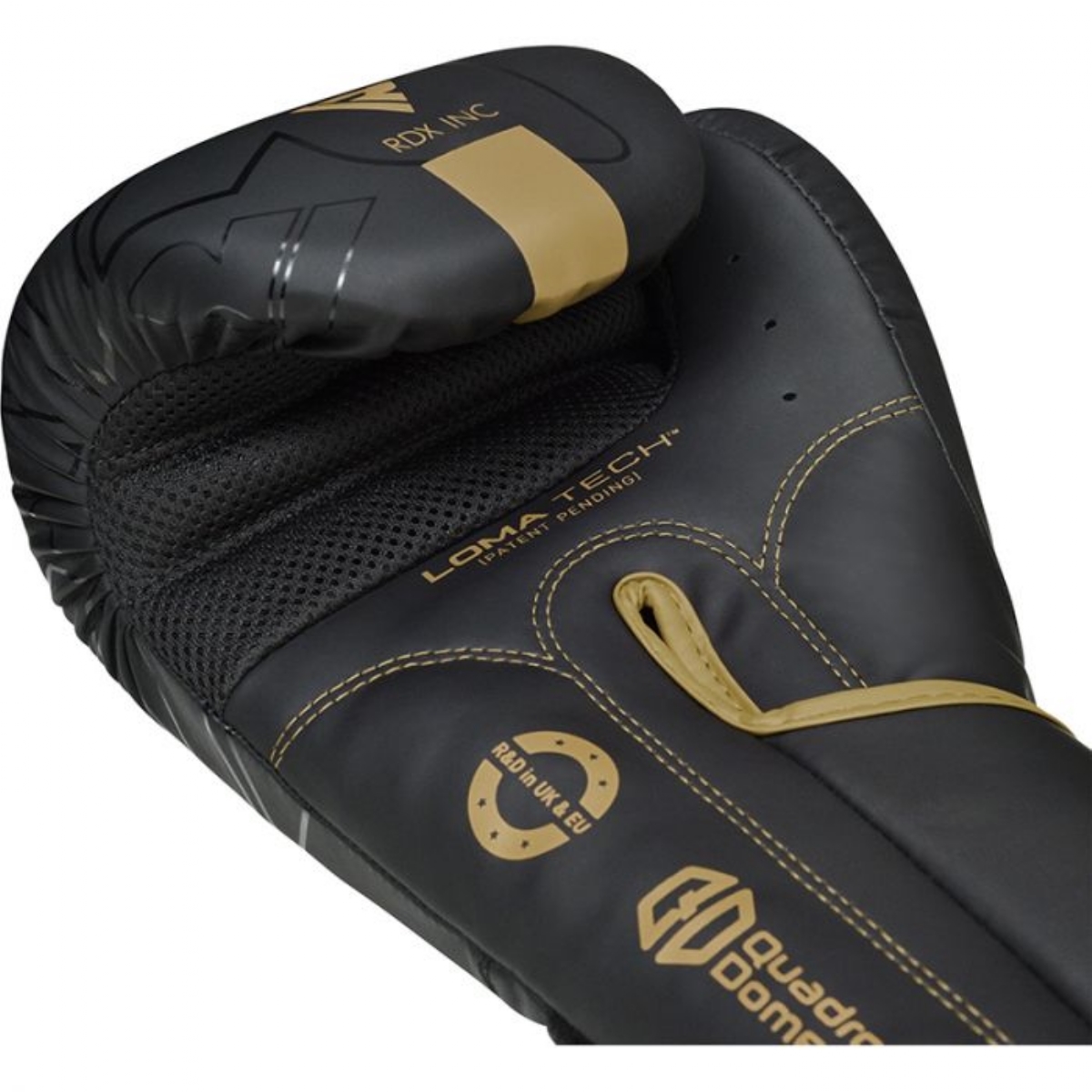 Перчатки тренировочные RDX F6 BGR-F6MGL-6OZ черный\золотой матовый