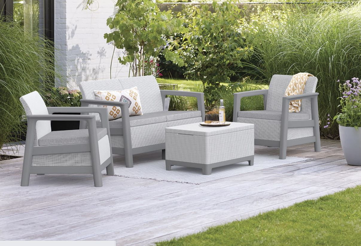 Комплект мебели Сканди (Scandi Linea 2 Seater Set) пепельно-серый