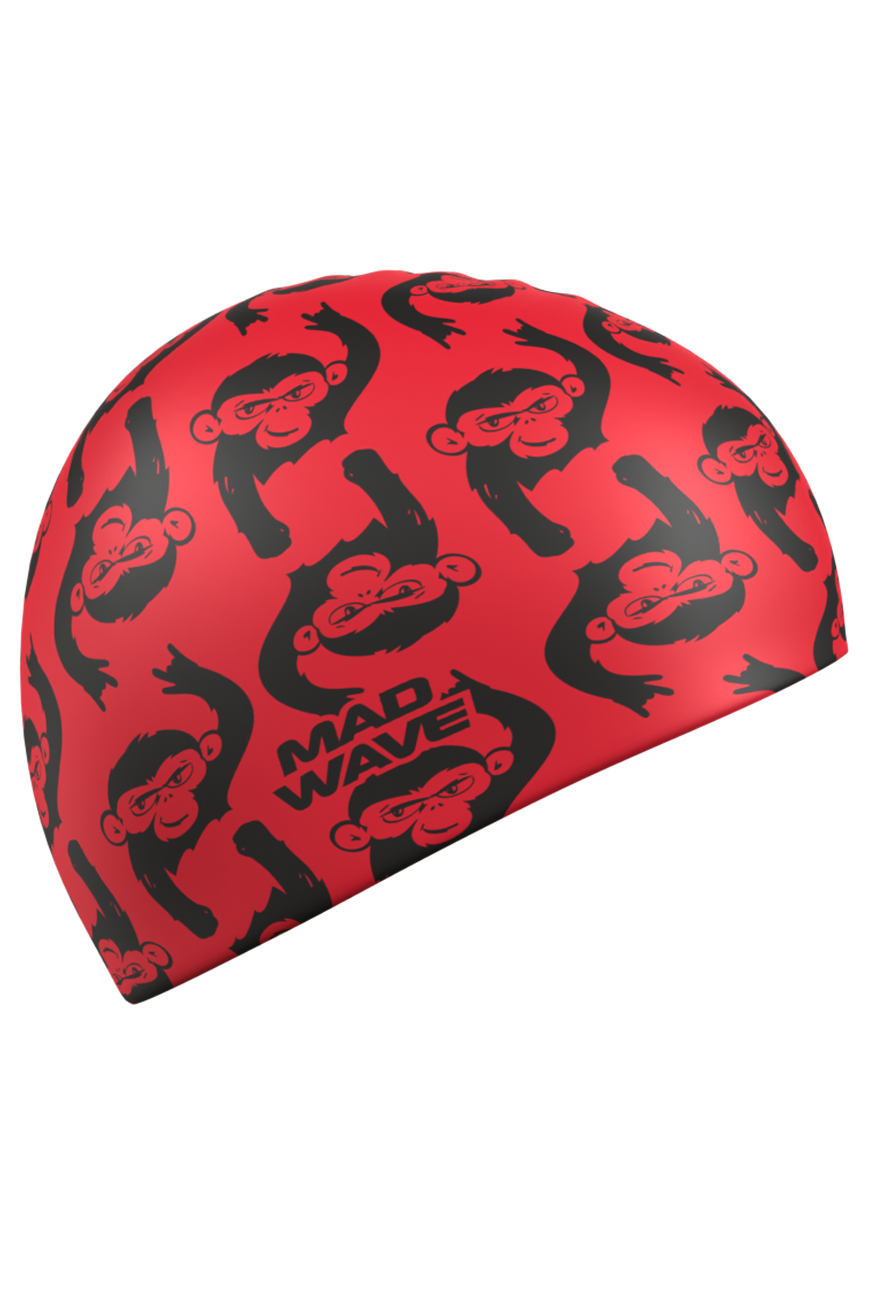 Силиконовая шапочка Mad Wave Monkeys M0554 59 0 00W красный