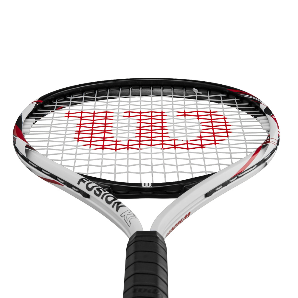 Ракетка для большого тенниса, для любителей, алюминий, со струнами Wilson Fusion XL Gr3 WR199110U3 черно-белый