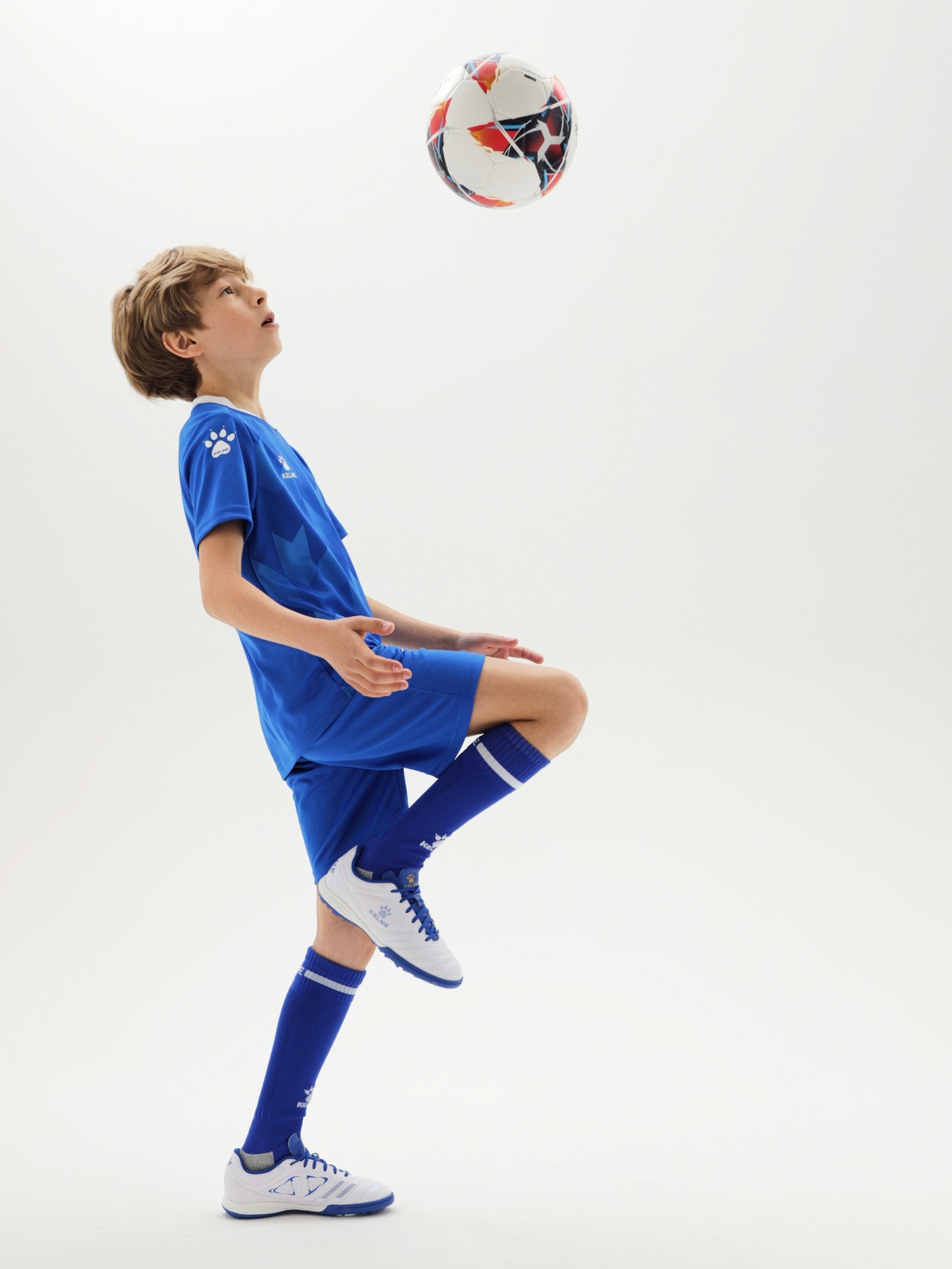 Детская футбольная форма Kelme Short-Sleeved Football Suit 8251ZB3003-481 Blue