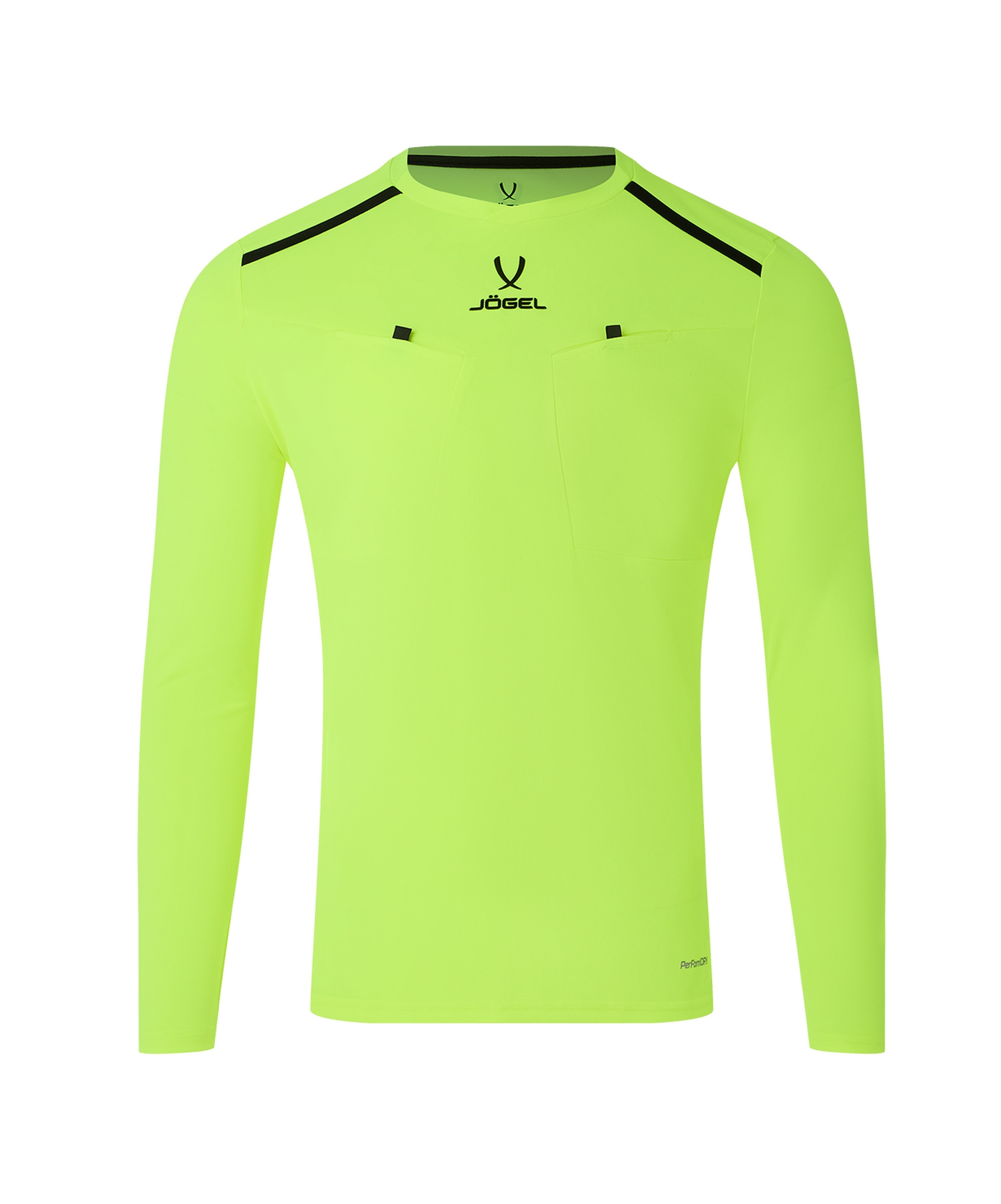 Футболка судейская с длинным рукавом Jogel DIVISION PerFormDRY Referee LS Tee, желтый неон