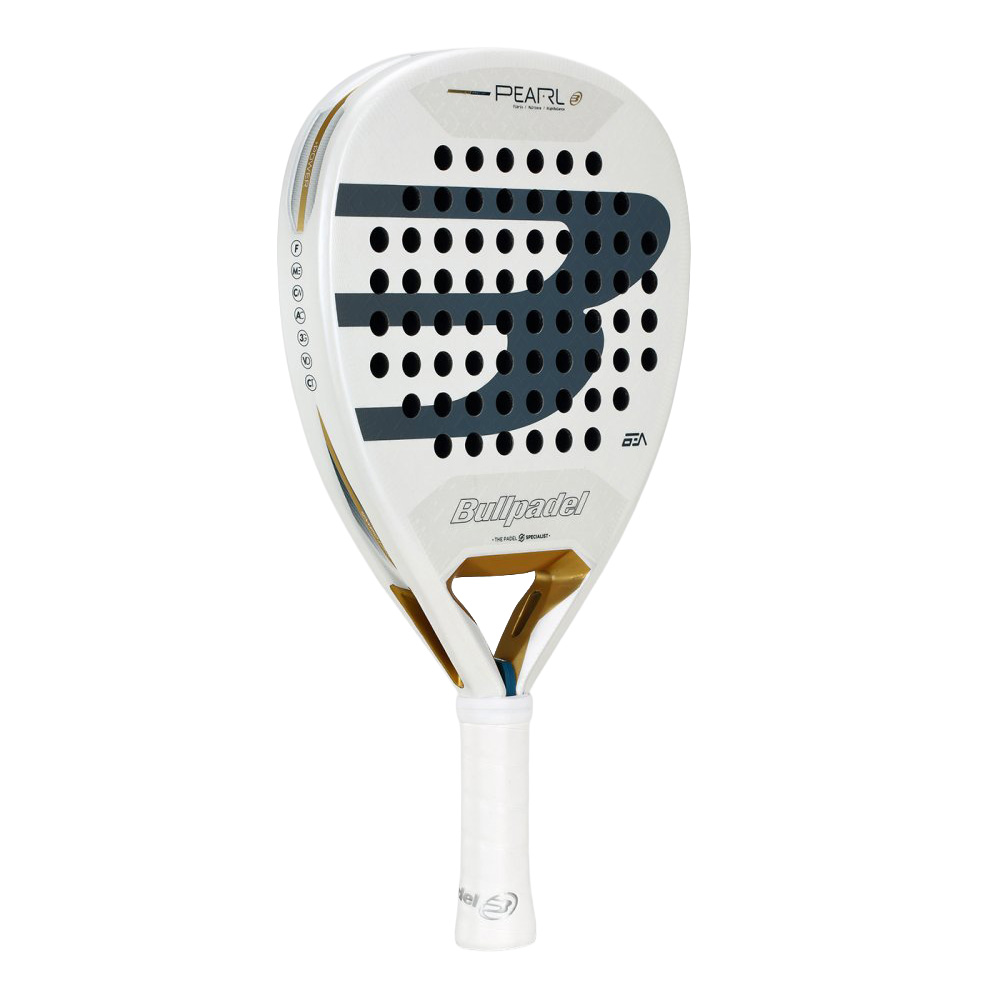 Ракетка для падела, для профессионалов, карбон Bullpadel Pearl 26 493804 бело-серый