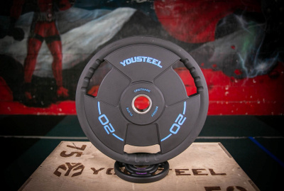 Диск TPU 20 kg YouSteel 3 Handle