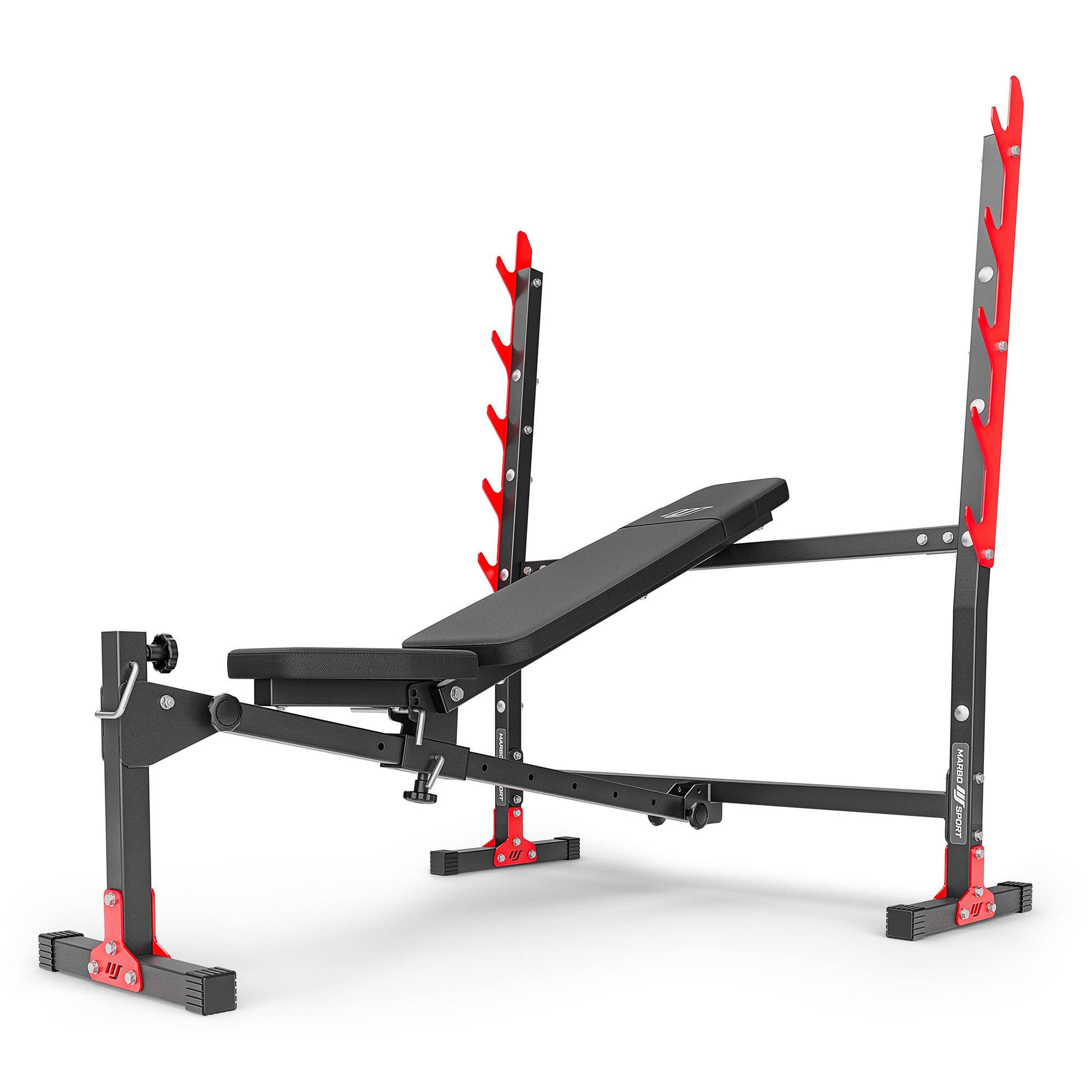 Cкамья для жима лежа с регулируемым углом наклона спинки Marbo MH-L107 2.0 | Premium Fitness