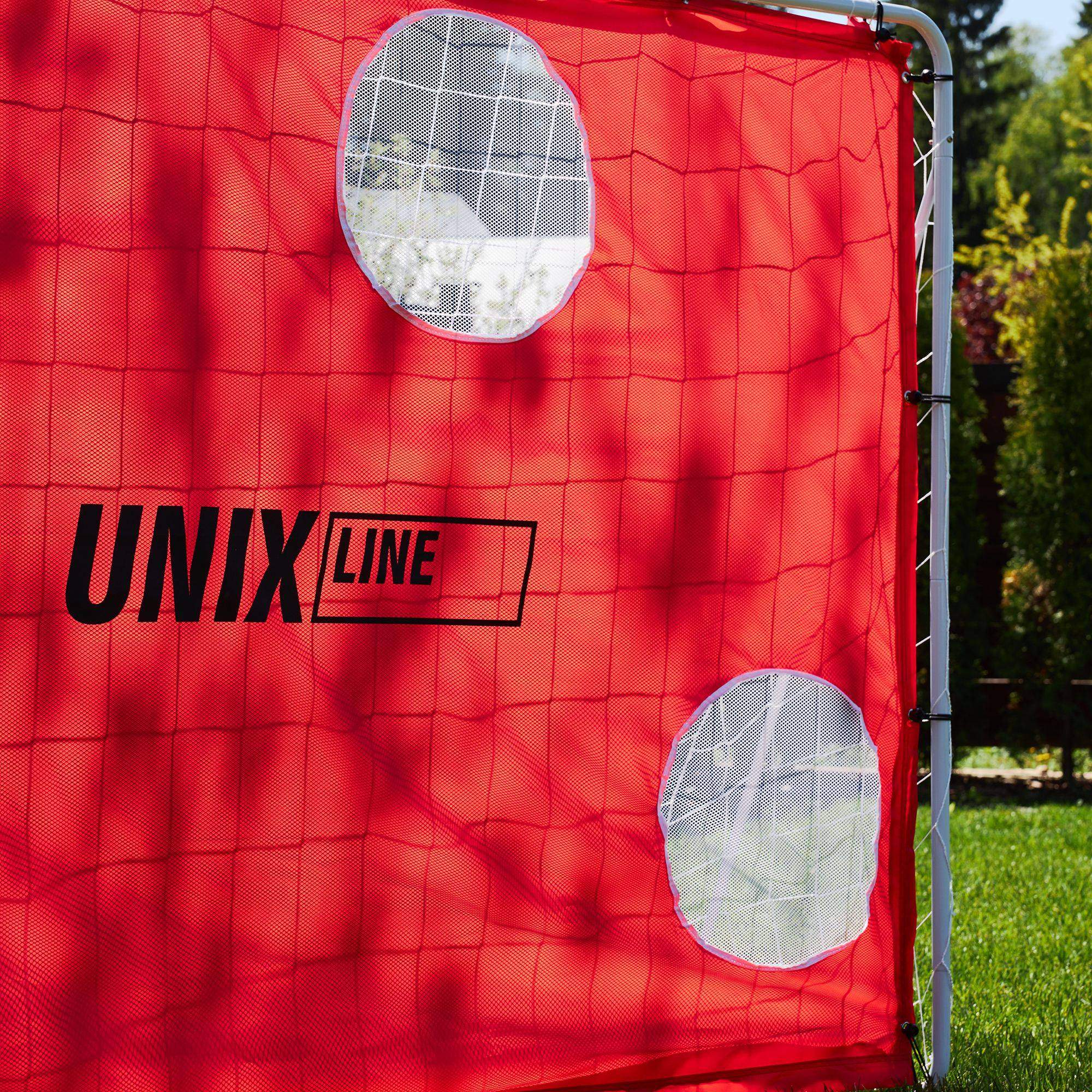 Ворота футбольные переносные Unix Line стальные 217x153см, с мишенями FGSL217_153PT