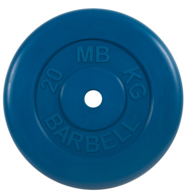 Диск обрезиненный d26мм MB Barbell MB-PltC26-20 20 кг синий