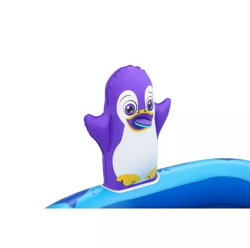 Детский надувной бассейн 134х131x73см, 84 л, от 2 лет Bestway Polar Pals, с игрушками 53156