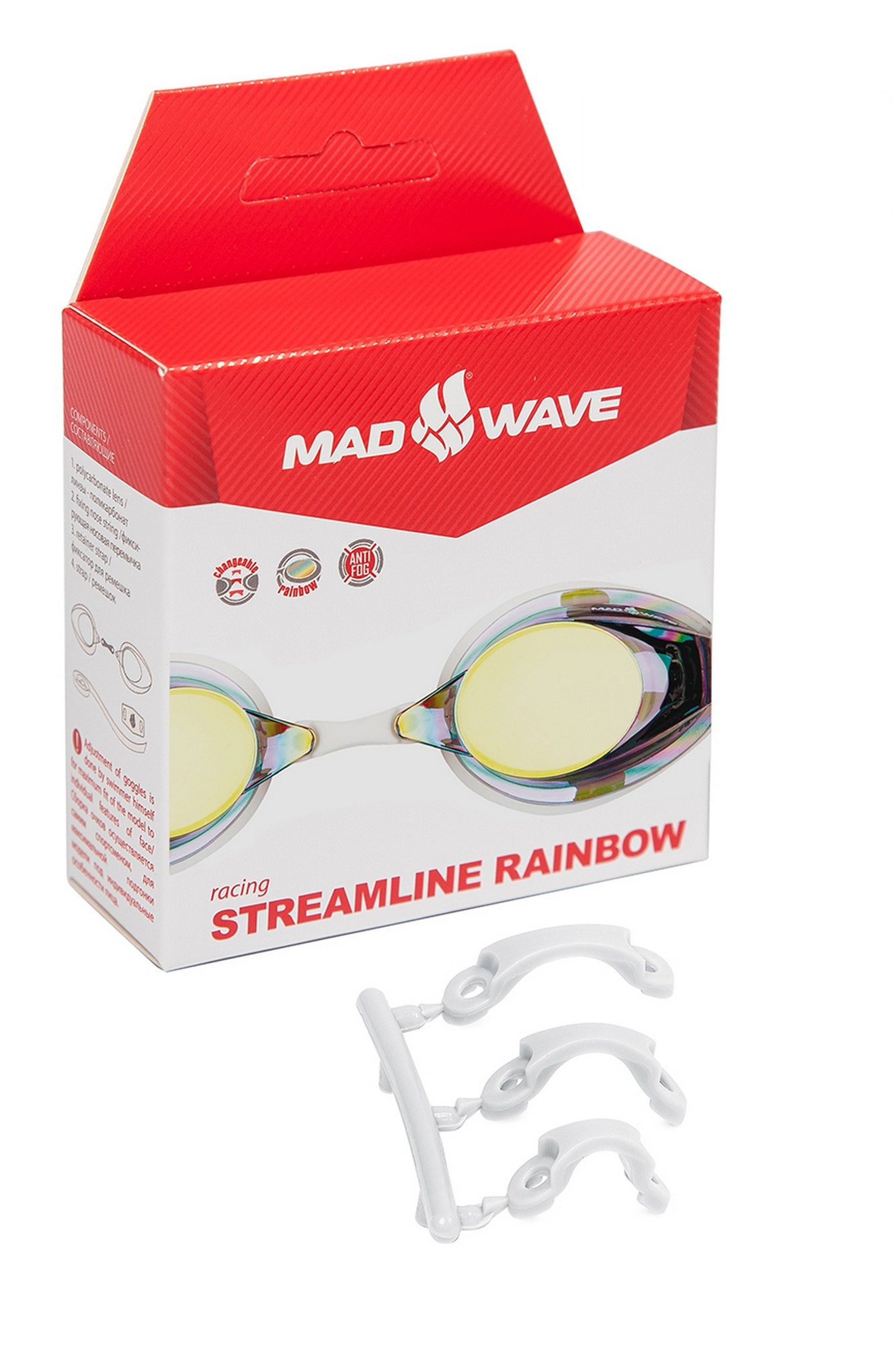 Стартовые очки Mad Wave Streamline Rainbow M0457 03 0 09W пурпурный