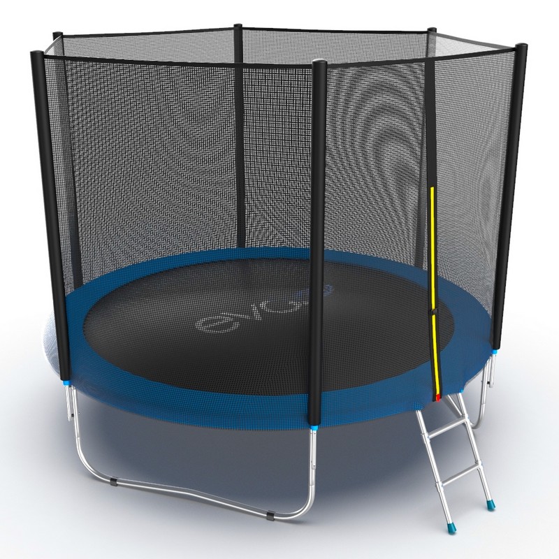 Батут с внешней сеткой и лестницей EVO Jump External 10ft, синий