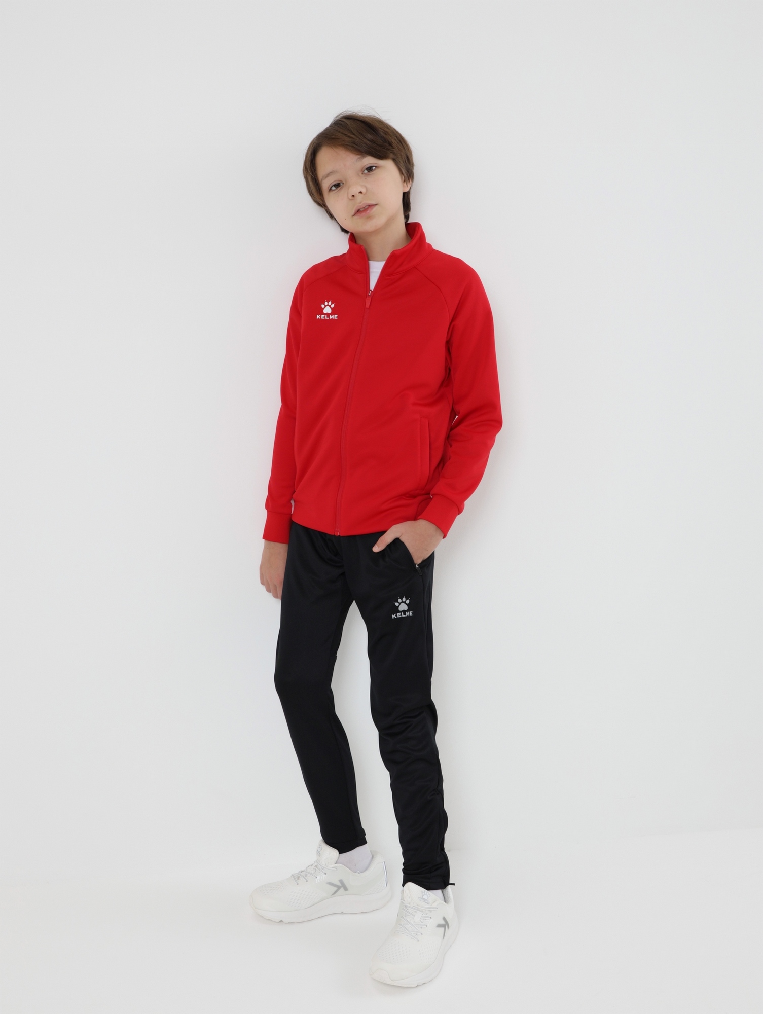 Детская олимпийка Kelme Children's Knitted Jacket (fleece) 7461WT3143-600 Red