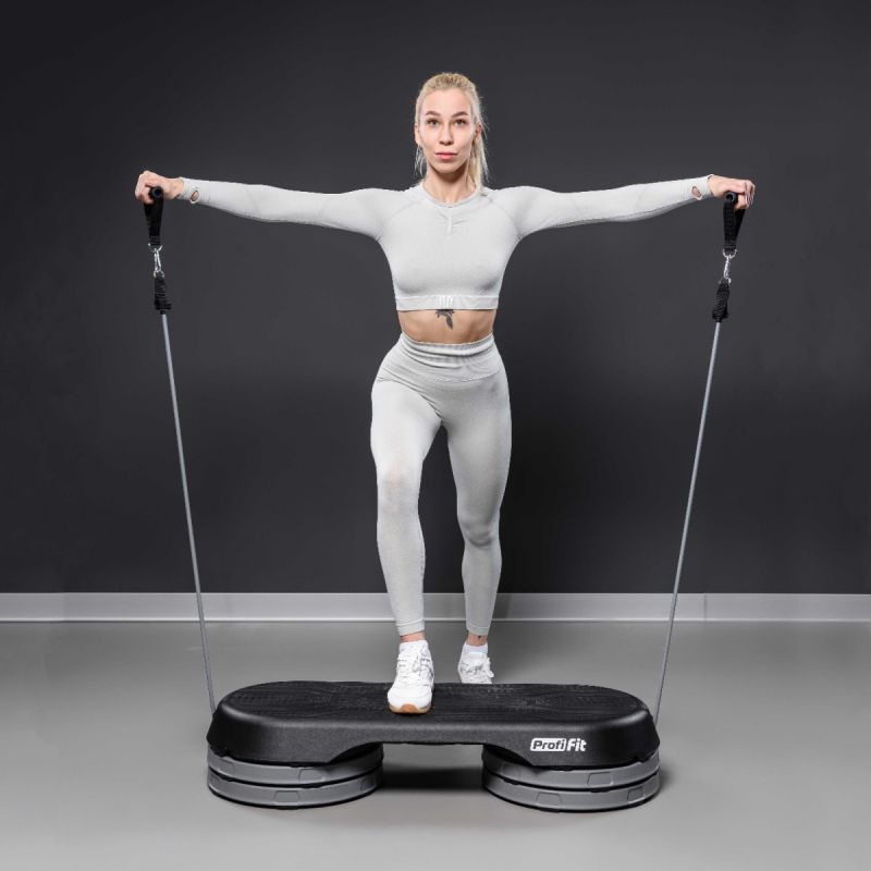 Степ-платформа с эспандерами Profi-Fit
