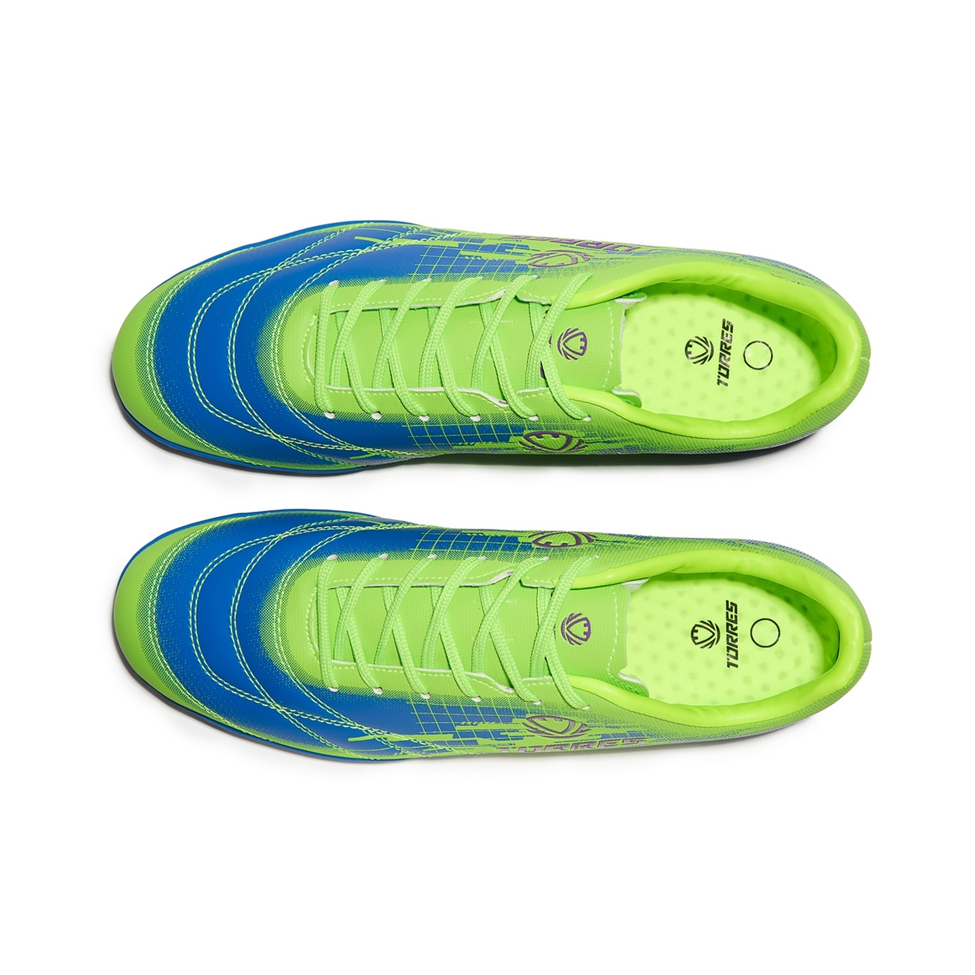 Бутсы футбольные (многошиповки) подростковые Torres COPA-J TS234237-350 салатово-синий