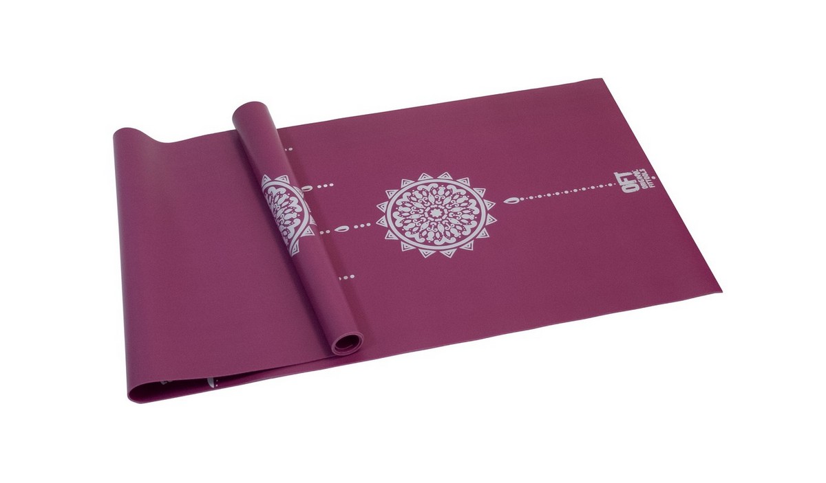 Коврик для йоги 183x61,5x0,25 см., в сумке с ремешком Original Fit.Tools FT-TYM025-PP пурпурный