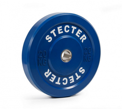 Каучуковый тренировочный диск 20 кг (синий) Stecter