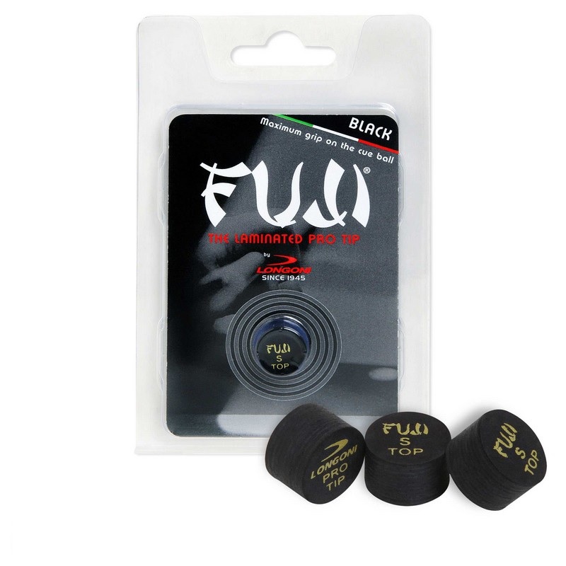 Наклейка для кия Longoni Fuji Black d14мм Soft 1шт 07378