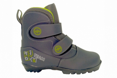 Ботинки лыжные NNN Comfort Kids (системные!) (на липучке) графит